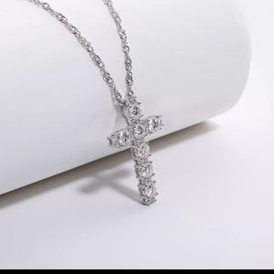 Certified 2.1c.t. t.w. Moissanite diamond Holy Cross Necklaces New